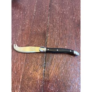 Laguiole Inox France Cheese Knife Black Handle Bee Emblem Stainless Steel 6in